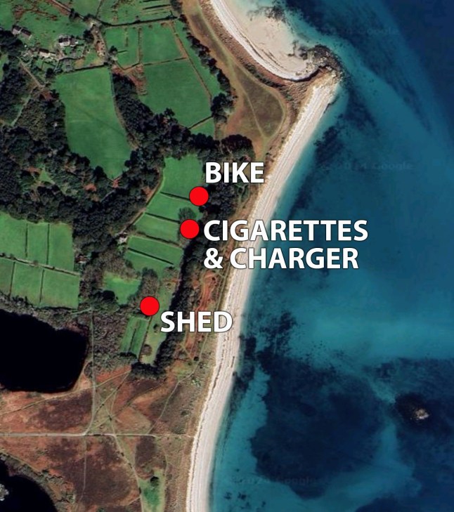 Photo shows last known location of Josh Clayton before his death A picture taken by police as part of investigation has been released following the end of his inquest Images showed the inquest jury where Josh Clayton's charger, cigarettes and bike were found after the party on Tresco