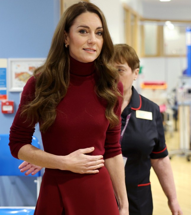 LONDON, ENGLAND - JANUARY 14: Catherine, Princess of Wales during a visit to The Royal Marsden Hospital on January 14, 2025 in London, England. The Prince and Princess of Wales have today become Joint Patrons of The Royal Marsden NHS Foundation Trust following a visit by Her Royal Highness to the hospital???s Chelsea site. The Princess??? own personal cancer journey saw her receive treatment from The Royal Marsden. The Royal Marsden opened its doors in 1851 as the world???s first hospital dedicated to cancer diagnosis, treatment, research and education. (Photo by Chris Jackson/Getty Images)