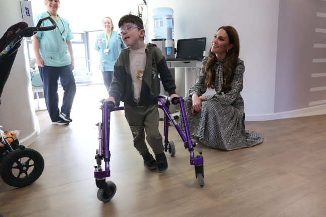 The Princess of Wales, Patron of Ty Hafan Children's Hospice, during a visit to the hospice in Sully, near Cardiff, South Wales, which supports families in Wales to ensure that children with life-shortening conditions live fulfilling lives, are supported with the compassion and specialist care that they and their family need. Picture date: Thursday January 30, 2025. PA Photo. Ty Hafan opened the doors to its hospice in 1999, becoming the first children's hospice in Wales. At the heart of Ty Hafan is a commitment to providing holistic support, focusing on the physical, emotional, social and spiritual needs of the children in its care and their families See PA story ROYAL Kate . Photo credit should read: Richard Pohle/The Times/PA Wire