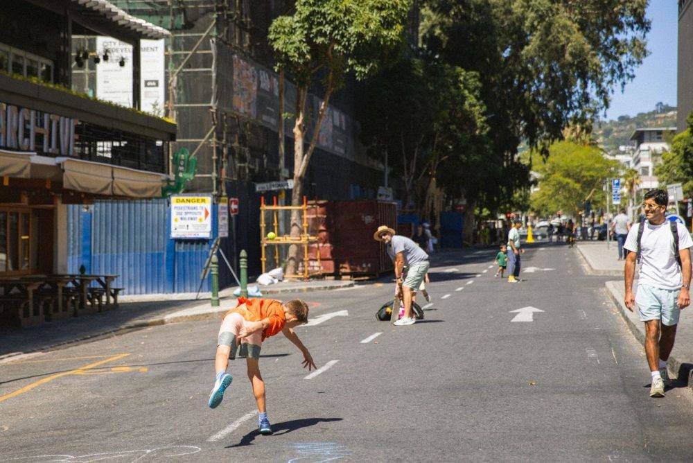 A Child And His Father Play Cricket In The Car Free Bree Street