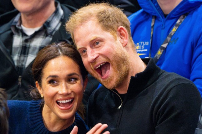 Prince Harry, Duke of Sussex, Meghan Markle, Duchess of Sussex at Wheelchair Basketball in Vancouver Convention Centre during Invictus Games Vancouver Whistler 2025 in Canada. 09 Feb 2025 Pictured: Prince Harry, Duke of Sussex, Meghan Markle, Duchess of Sussex at Wheelchair Basketball in Vancouver Convention Centre during Invictus Games Vancouver Whistler 2025 in Canada. Photo credit: MEGA TheMegaAgency.com sales@mega.global (Mega Agency TagID: MEGA1268044_040.jpg) [Photo via Mega Agency]