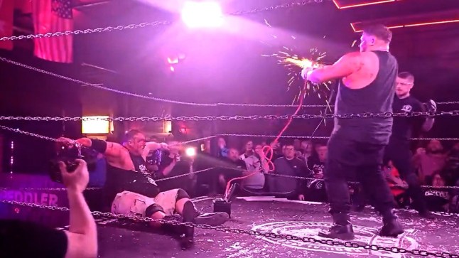 Wrestler electrocuted.