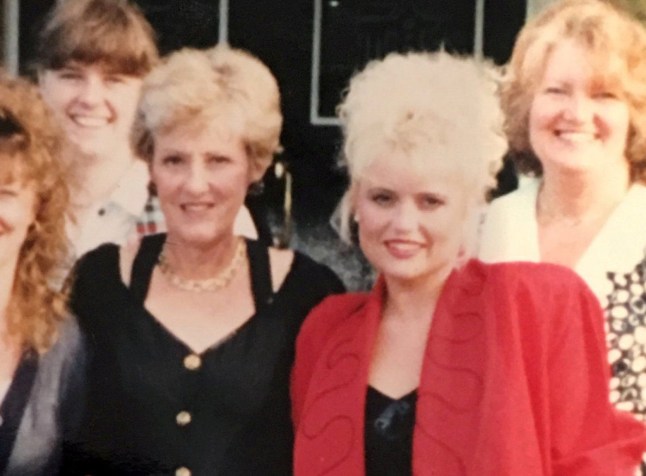 FILE PHOTO - Wendy Speakes (left) pictured on the hen night of her daughter Tracey Speakes in 1993 ? 8 months before Wendy was murdered. See SWNS story SWLNparole. The daughter of a woman who was raped and murdered by a shoe fetish killer is urging anyone with information to come forward as he has his third parole hearing. Tracey Millington-Jones' mum Wendy Speakes, 51, was raped and murdered by Christopher Farrow in March 1994. He forced his way into her home in Wakefield, West Yorks,. before he tied her up and forced her to wear a pair of blue mule shoes. Farrow then tragically raped and stabbed Wendy to death. After a six year police hunt, Farrow was caught thanks to advances in fingerprint technology and was jailed for life in 2000.