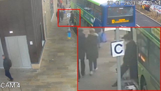 Handout CCTV image dated 27/1/2023 issued by Crown Prosecution Service of Logan MacPhail arriving off a bus in Hexham before fatally stabbing Holly Newton, 15, in Hexham, Northumberland. MacPhail was convicted of murder following a trial at Newcastle Crown Court in August, but the reporting restriction prevented the media from saying the attacker was Holly's ex-boyfriend, because publishing that could lead to him being identified, and he was still a child. Issue date: Wednesday October 9, 2024. PA Photo. See PA story COURTS Hexham. Photo credit should read: Northumbria Police/PA Wire NOTE TO EDITORS: This handout photo may only be used in for editorial reporting purposes for the contemporaneous illustration of events, things or the people in the image or facts mentioned in the caption. Reuse of the picture may require further permission from the copyright holder.