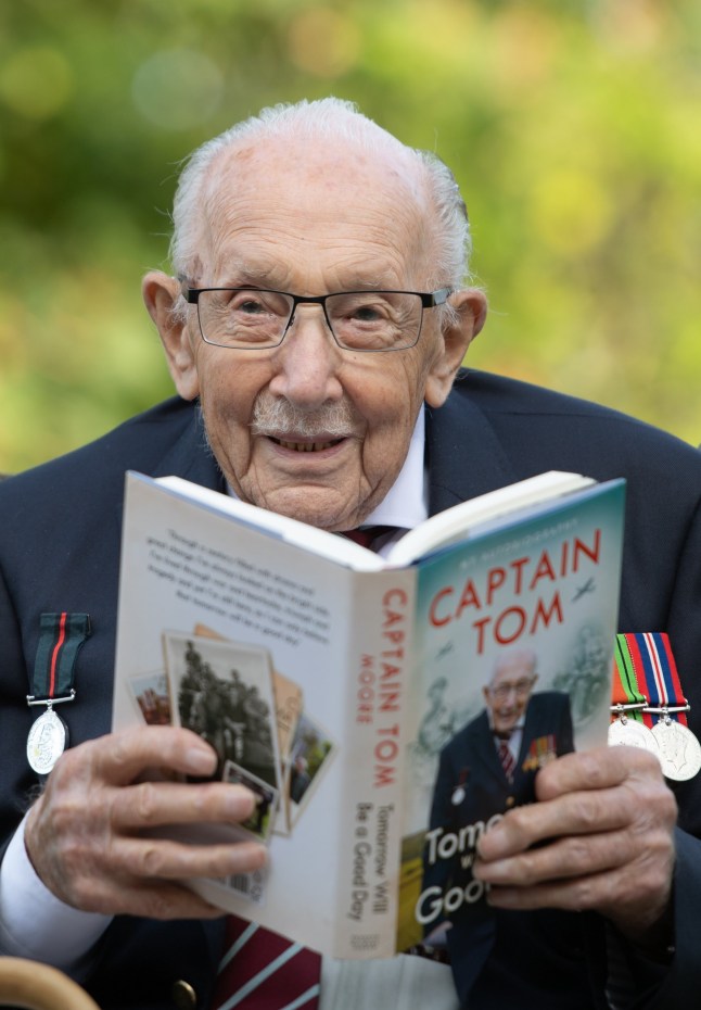 File photo dated 17/09/2020 of Captain Sir Tom Moore at his home in Marston Moretaine, Bedfordshire, on the publication day of his autobiography Tomorrow Will Be A Good Day. The family of the renowned pandemic fundraiser made more than a million pounds through their association with the charity set up in his name, a damning report has found. The charities watchdog concluded there had been repeated instances of misconduct by the veteran's daughter, Hannah Ingram-Moore and her husband, Colin. Issue date: Thursday November 21, 2024. PA Photo. See PA story CHARITY CaptainToom. Photo credit should read: Joe Giddens/PA Wire