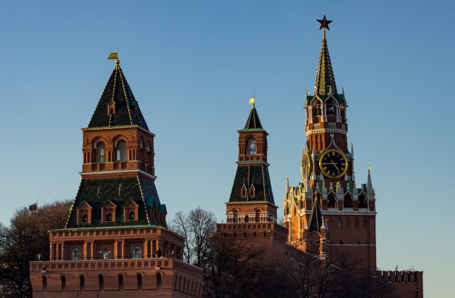 A view of the towers of the Kremlin during sunset in Moscow, Russia, February 23, 2025. REUTERS/Maxim Shemetov