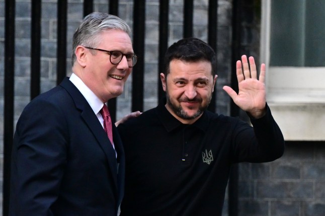 Mandatory Credit: Photo by James Veysey/Shutterstock (15174171ac) Keir Starmer and Volodymyr Zelenskyy Ukraine president Volodymyr Zelenskyy at Downing Street, London, UK - 01 Mar 2025