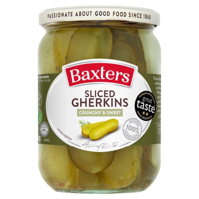 Baxter?s Food Group recalls Baxter?s Sliced Gherkins Crunchy & Sweet because of undeclared mustard