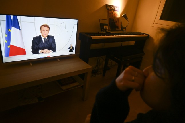Mandatory Credit: Photo by Adrien Fillon/ZUMA Press Wire/Shutterstock (15180926j) Emmanuel Macron, president of France, addresses the French people about the war in Ukraine via a televised allocution, on Tuesday, March 5, 2025. ''At this time of great uncertainty, when the world is facing its greatest challenges, I'll be speaking to you tonight at 8pm'', he wrote earlier this Tuesday on X Emmanuel Macron Addresses The French People About The War in Ukraine, Clermont-Ferrand, France, Auvergne Rhone Alpes - 05 Mar 2025