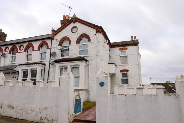 Dave Courtney???s neighbour, Sheila Wellcome, speaks about the side of the infamous gangster-turned-author that the public never saw. Pictured: Camelot Castle in Plumstead, including its exterior and rooftop featuring a controversial message. The property, purchased for ??500,000 in 2024 by its new owner, has undergone extensive renovations after being reportedly stripped bare before his move-in. He claims significant work was required to restore it to a livable condition.