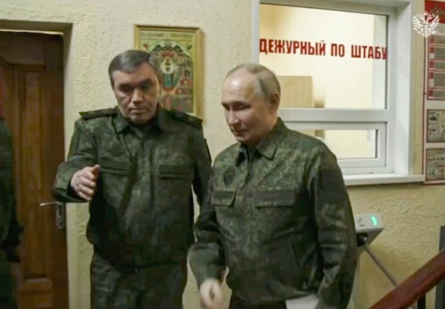 Vladimir Putin in Kursk during a visit.