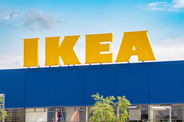 Litvienia Vilnius 22.07.24 IKEA (Ingvar Kamprad Elmtaryd Agunnaryd) sign hanging on the store building in Lugano. Ikea is the world's largest retailer of ready-to-assemble furniture ; Shutterstock ID 2492291815; purchase_order: -; job: -; client: -; other: -
