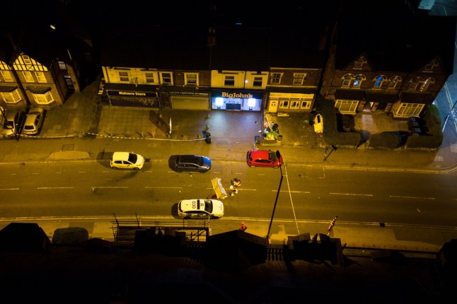 Alamy Live News. 3A4WAH8 Yardley Road, Acocks Green, Birmingham 19th March 2025: CAUTION - BLOOD VISIBLE NEAR SILVER TENT - West Midlands Police and the Independent Office for Police Conduct (IOPC) investigate a fatal collision between a police car and a pedestrian. The pedestrian, a 40-year-old man, died at the scene. WEST MIDS POLICE STATEMENT: 'A man has sadly died after a collision involving a police car and a pedestrian in Birmingham tonight. 'It happened on Yardley Road, near the junction with Florence Road in Acocks Green, just before 7pm. 'The pedestrian, a man aged 40, was pronounced dead at the scene. 'The m This is an Alamy Live News image and may not be part of your current Alamy deal . If you are unsure, please contact our sales team to check.