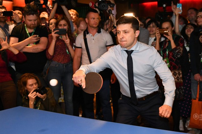 Volodomyr Zelensky before his election as the Ukrainian President.