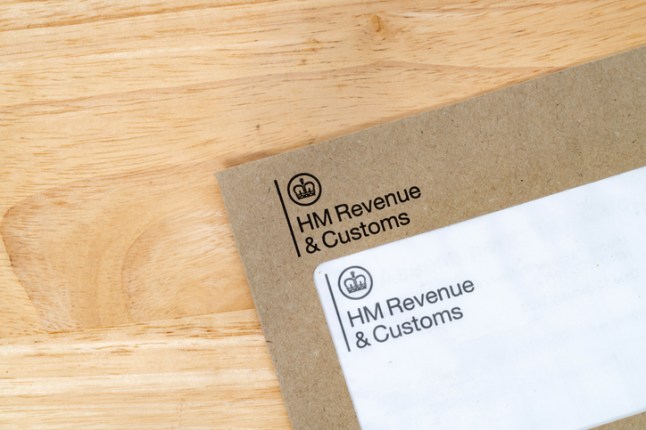 Brown UK HMRC tax envelope