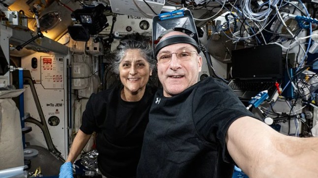 Astronauts Suni Williams and Don Pettit take a break from science maintenance activities and pose for a selfie-portrait aboard the station?s Harmony module.; 14205781 Doctors raise concerns about stranded astronauts who could spend 300 days on the ISS; The Expedition 72 crew continued its life science research and spacewalk preparations on Tuesday as a U.S. resupply spacecraft splashed down in the Gulf of Mexico. The orbital residents also serviced advanced exercise gear and reconfigured a science airlock on the International Space Station. NASA Flight Engineers Don Pettit and Nick Hague worked on two different space biology experiments Tuesday each exploring different facets of microgravity?s effects on humans. Pettit cleaned up a research incubator that earlier housed biological samples exposed to the stresses of space that cause muscle and bone loss. Those samples have been returned to Earth aboard the SpaceX Dragon cargo spacecraft for analysis. Hague strapped on a sensor-packed headband and vest that recorded his heart and breathing activity as he pedaled on an exercise bike. The data will be downlinked to researchers to learn how the body adapts to microgravity conditions. Commander Suni Williams and Flight Engineer Butch Wilmore, both NASA astronauts, joined each other in the Columbus laboratory module and began installing new exercise gear. Combining bicycling, rowing, and resistive capabilities, the small and compact European Enhanced Exploration Exercise Device will be tested for its effectiveness aboard the space station before being used for longer term missions to the Moon, Mars, and beyond.';December 17, 2024; 14205781 Doctors raise concerns about stranded astronauts who could spend 300 days on the ISS