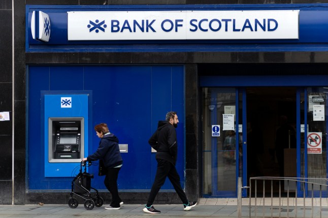 A Bank of Scotland branch in the Rutherglen suburb of Glasgow, UK, on Friday, Aug. 18, 2023. It's been almost a decade since Scotland voted to stay in the UK in a referendum, yet the question of whether the Kingdom should remain United still dominates the country's politics and has been turbocharged since Scots voted strongly against leaving the European Union. Photographer: Emily Macinnes/Bloomberg via Getty Images
