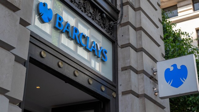 LONDON, UNITED KINGDOM - 2023/10/06: General view of Barclays Bank Sign in Central London. (Photo by Pietro Recchia/SOPA Images/LightRocket via Getty Images)