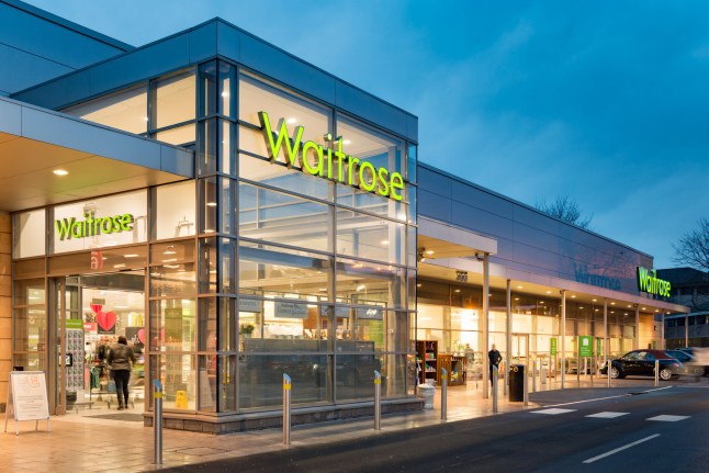 STIRLING SCOTLAND - FEBRUARY 03, 2017: Exterior of the Waitrose store at dusk in Stirling, Scotland.; Shutterstock ID 571474204; purchase_order: -; job: -; client: -; other: -