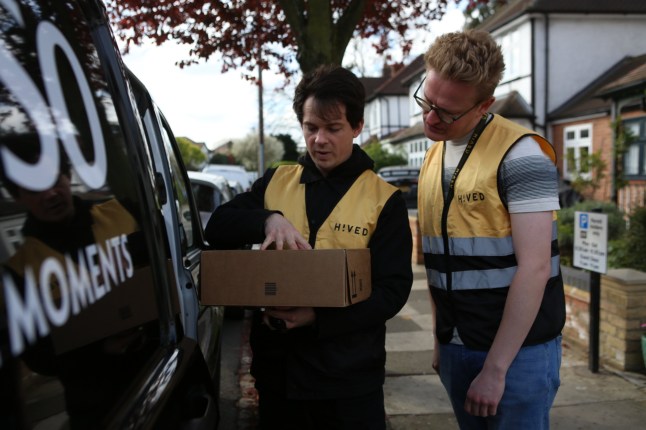 W8media. Courier company ???HIVED??? invites Metro reporter Jasper King to ride along in the van for the day dropping parcels in and around Hayes. 09/04/2025.