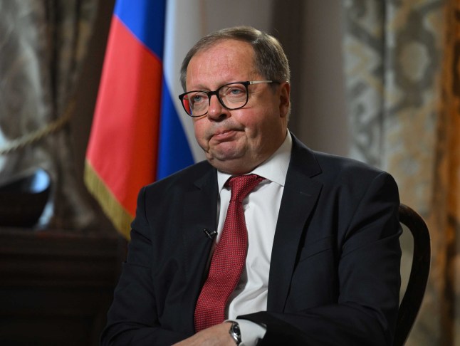 Andrei Kelin, Russian ambassador to the UK appearing on the BBC One current affairs programme, Sunday With Laura Kuenssberg.