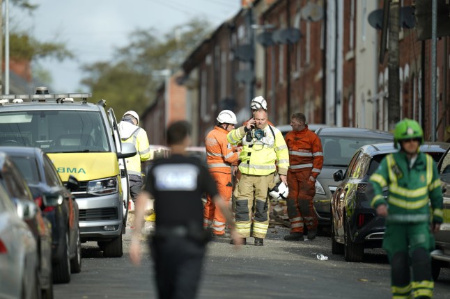 Emergency services at the scene on John Street in Worksop, after a major incident has been declared and homes evacuated following an explosion at a terraced property in Nottinghamshire. Picture date: Sunday April 13, 2025. PA Photo. See PA story FIRE Worksop. Photo credit should read: Danny Lawson/PA Wire