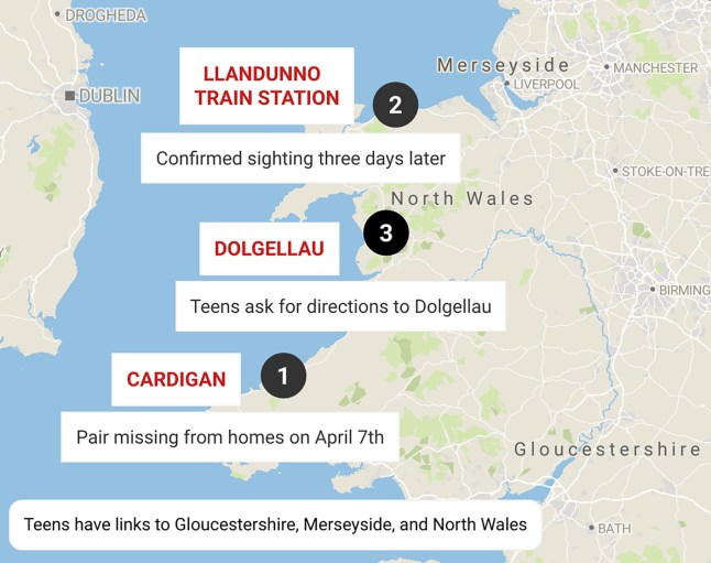 Map reveals last sighting of missing Isabelle and Daniel