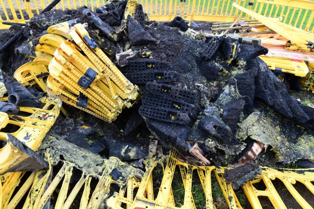 18 April 2025 Fire damage near Olivia's Tree, memorial garden to Olivia Pratt-Korbel. Credit: Liverpool Echo