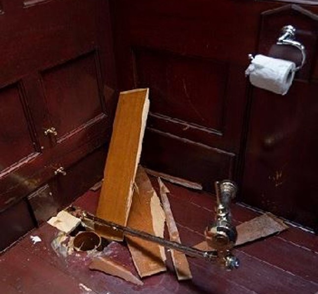 Stolen Blenheim Palace toilet.