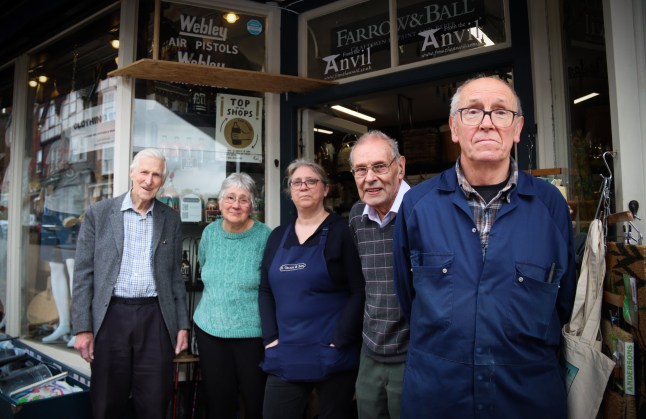 Graces Article - 175 years - From L to R - Gilbert Grace, Carol Woodstock, Jackie Woodstock, Peter Flitney, Paul Flitney