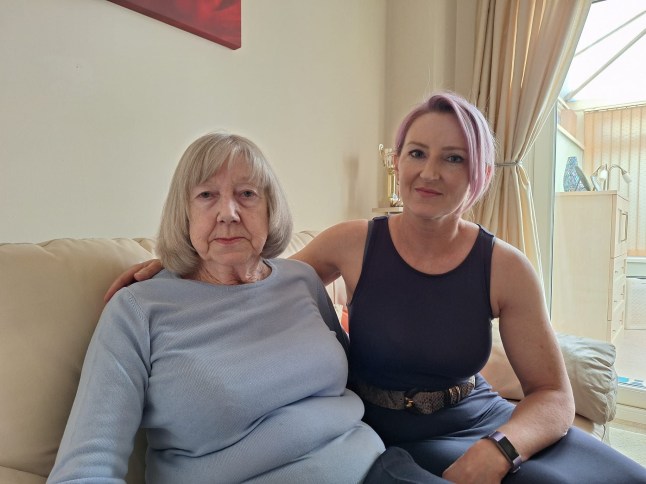 Muriel pictured with her daughter Sam.