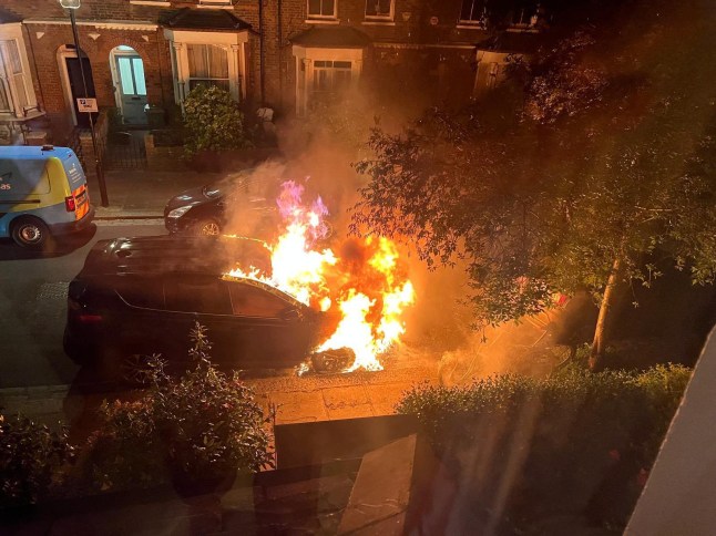 Keir Starmer car fire FOR DAN SANDERSON