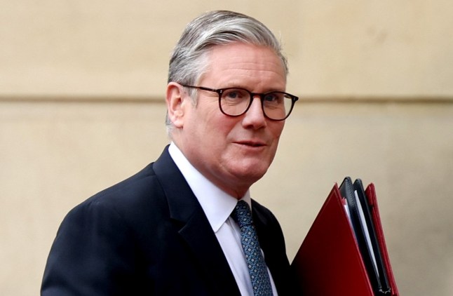 British Prime Minister Sir Keir Starmer arriving at Lancaster House for the UK-EU summit.