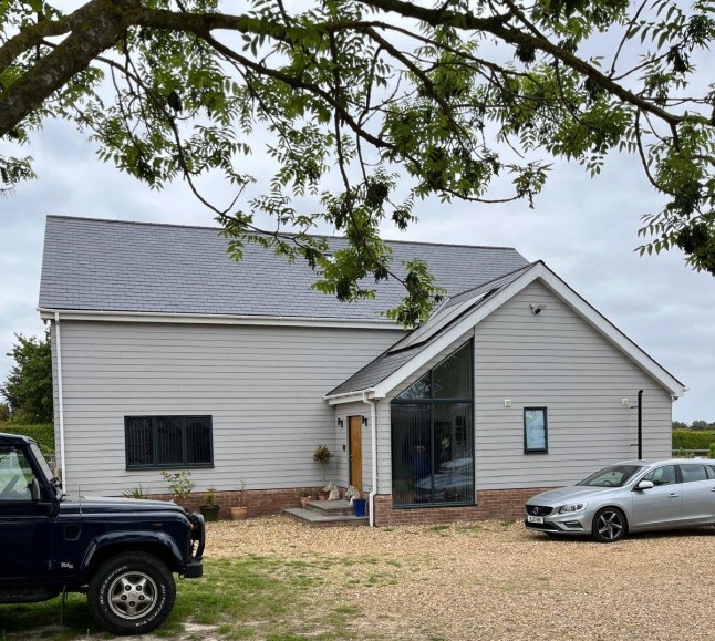 reference 14726935 Secret house. The pics show Jeremy Zielinski, 73, and wife Elaine, 79, at their ?1 million home in Great Abington, Cambridgeshire, which they have been ordered to tear down as they didn?t have permission to use the new build as a residence. The horses in the pics are Sandy (with red and blue ribbons over eyes) and Slick. supplied via Andrew Levy