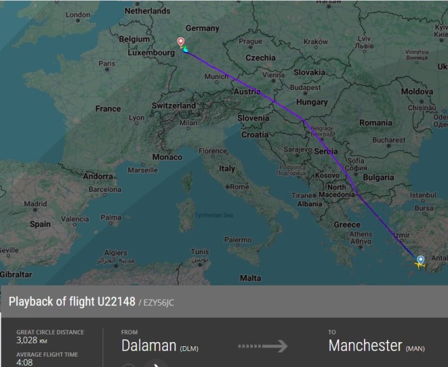 Flight radar https://www.flightradar24.com/data/flights/u22148#3a7c9659