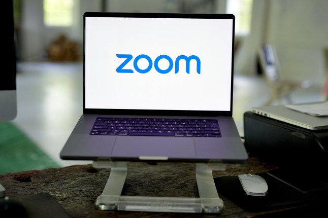 The Zoom logo on a laptop arranged in Germantown, New York, US, on Saturday, May 13, 2023. Zoom Video Communications Inc. is scheduled to release earnings figures on May 23. Photographer: Gabby Jones/Bloomberg via Getty Images