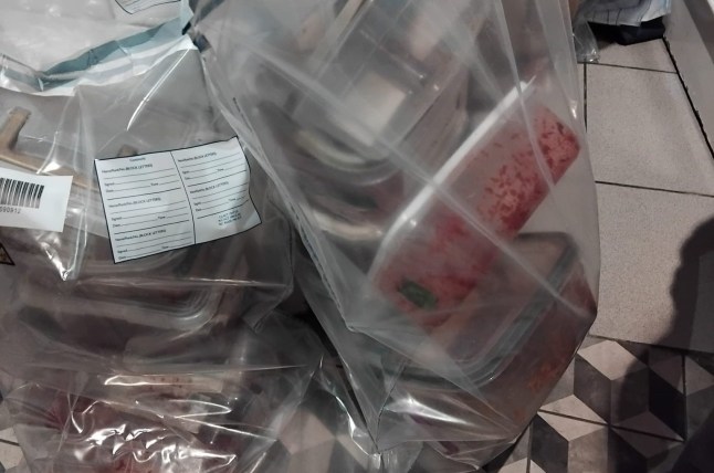 Tubs of suspected illegal shisha