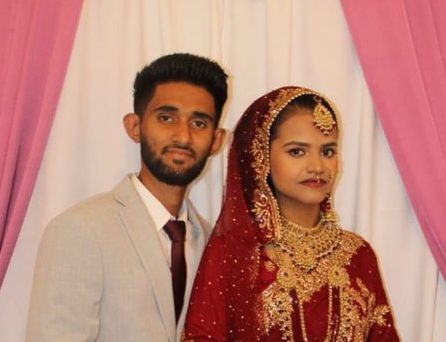 first picture of Kulsuma Akter with Habibur Masum - at their wedding.