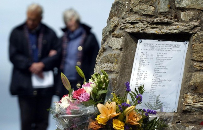 Relatives of the 29 people killed in the RAF Chinook helicopter crash exactly ten years ago attend a memorial service at the cairn erected in their memory on the Mull of Kintyre. The accident in 1994 was the RAF's worst peacetime disaster and sparked a bitter decade of dispute between the Air Force and the families of those who died.