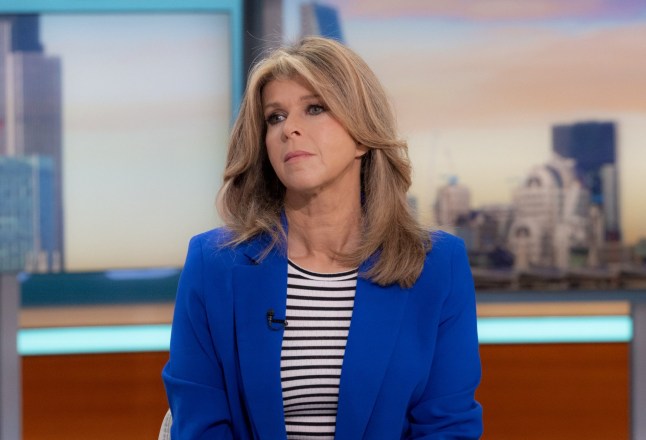 Editorial use only Mandatory Credit: Photo by Ken McKay/ITV/Shutterstock (14401890ai) Kate Garraway 'Good Morning Britain' TV show, London, UK - 26 Mar 2024