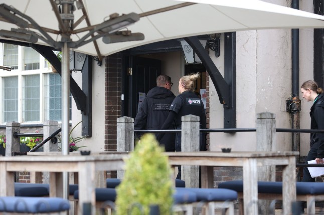 A murder scene at a house in Manchester.