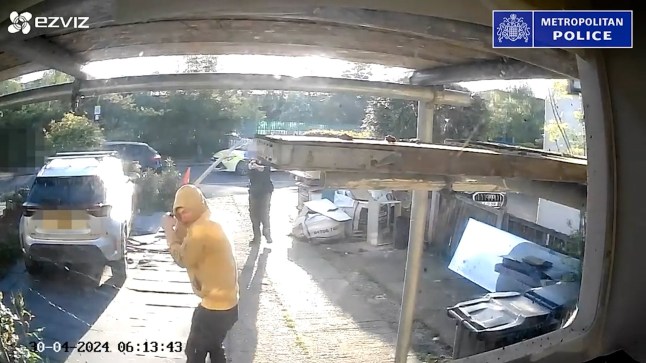 Grabs - Footage shown in court of alleged sword attacker Marcus Arduini Monzo