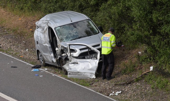 Queues formed between Stansted and Harlow on the M11 in Essex as a serious multi vehicle accident causes the road to be closed in both directions. PICTURE BY ROB WELHAM / McLELLAN - 16.6.25