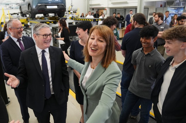 Prime Minister Sir Keir Starmer and Chancellor of the Exchequer Rachel Reeves during a visit to Horiba Mira in Nuneaton, to mark the launch of the Government's Industrial Strategy. Picture date: Monday June 23, 2025. PA Photo. Photo credit should read: Jacob King/PA Wire