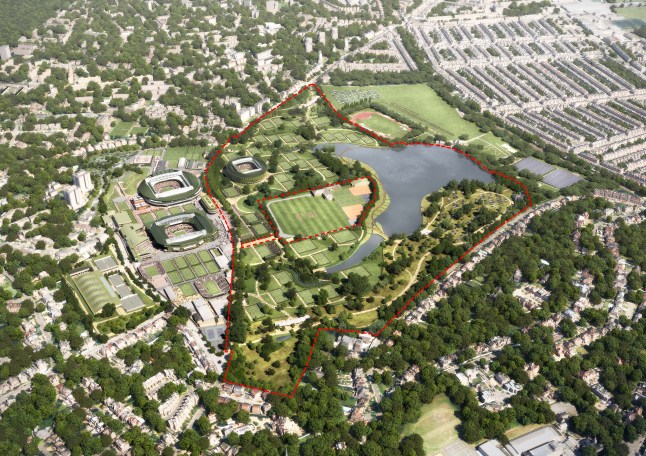 An aerial view of what the site could look like by 2030
