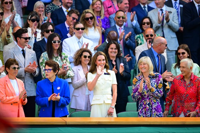 Mandatory Credit: Photo by Victoria Jones/Shutterstock (15392290bm) Catherine Duchess of Cambridge in the Royal Box on Centre Court Wimbledon Tennis Championships, Day 13, The All England Lawn Tennis and Croquet Club, London, UK - 12 Jul 2025