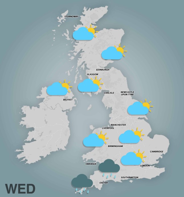 Weather: Map reveals where and when it is going to rain after heatwave ends