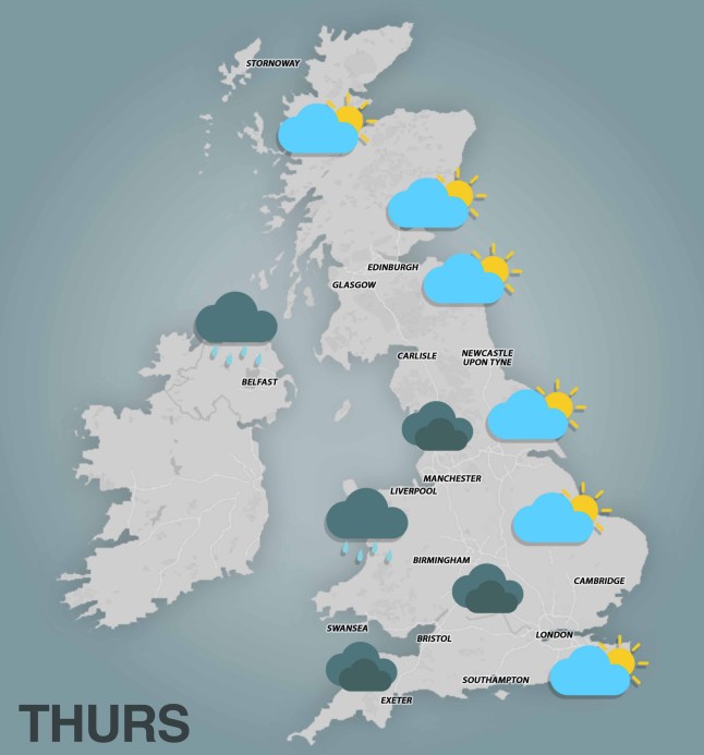 Weather: Map reveals where and when it is going to rain after heatwave ends