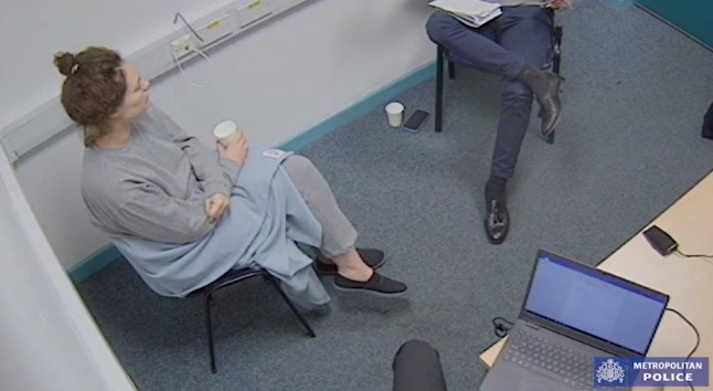 Undated handout screengrab issued by Metropolitan Police of Constance Marten being interviewed by police. Issue date: Monday July 14, 2025. PA Photo. Photo credit should read: Metropolitan Police/PA Wire NOTE TO EDITORS: This handout photo may only be used for editorial reporting purposes for the contemporaneous illustration of events, things or the people in the image or facts mentioned in the caption. Reuse of the picture may require further permission from the copyright holder.