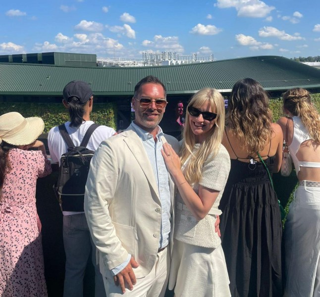 Darren pictured with his now fiance Emily.